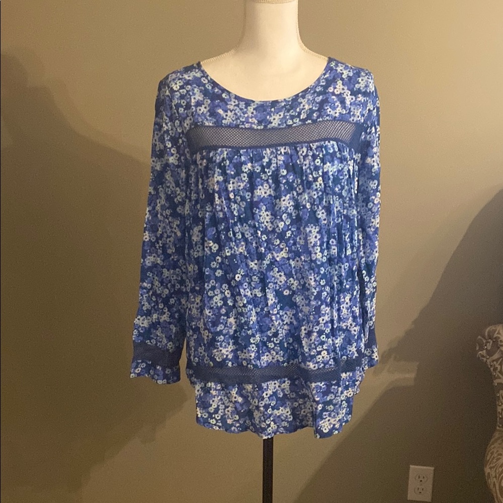 Gap Floral Blue Women's Top NWT